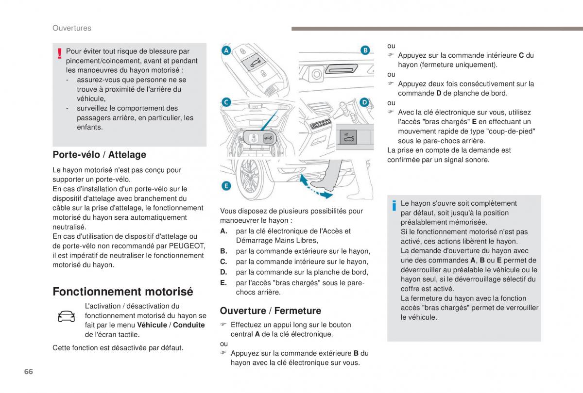 manual Peugeot 5008 FL manuel du proprietaire / page 68