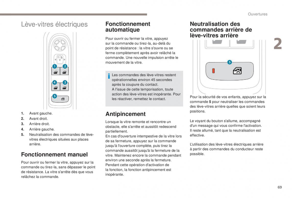 manual Peugeot 5008 FL manuel du proprietaire / page 71