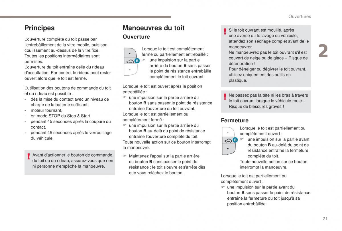 manual Peugeot 5008 FL manuel du proprietaire / page 73