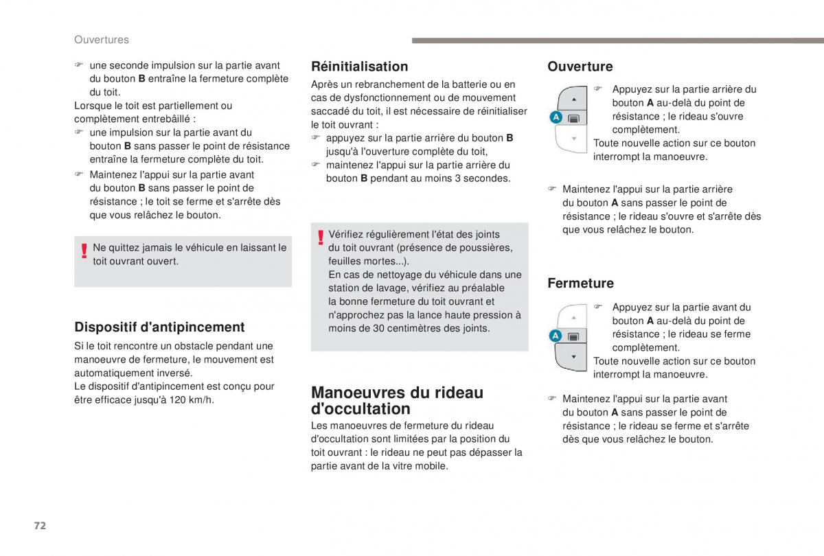 manual Peugeot 5008 FL manuel du proprietaire / page 74