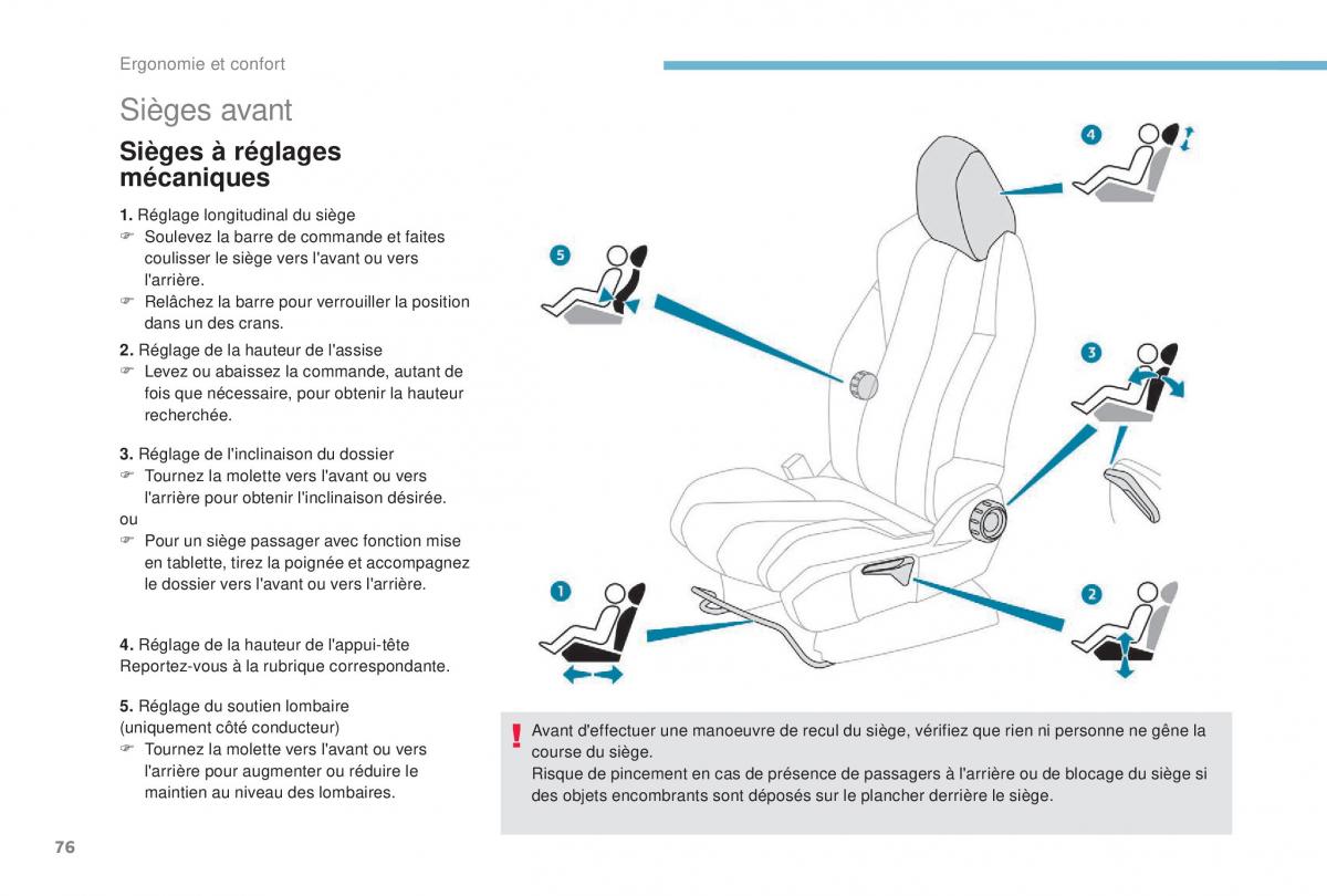 manual Peugeot 5008 FL manuel du proprietaire / page 78