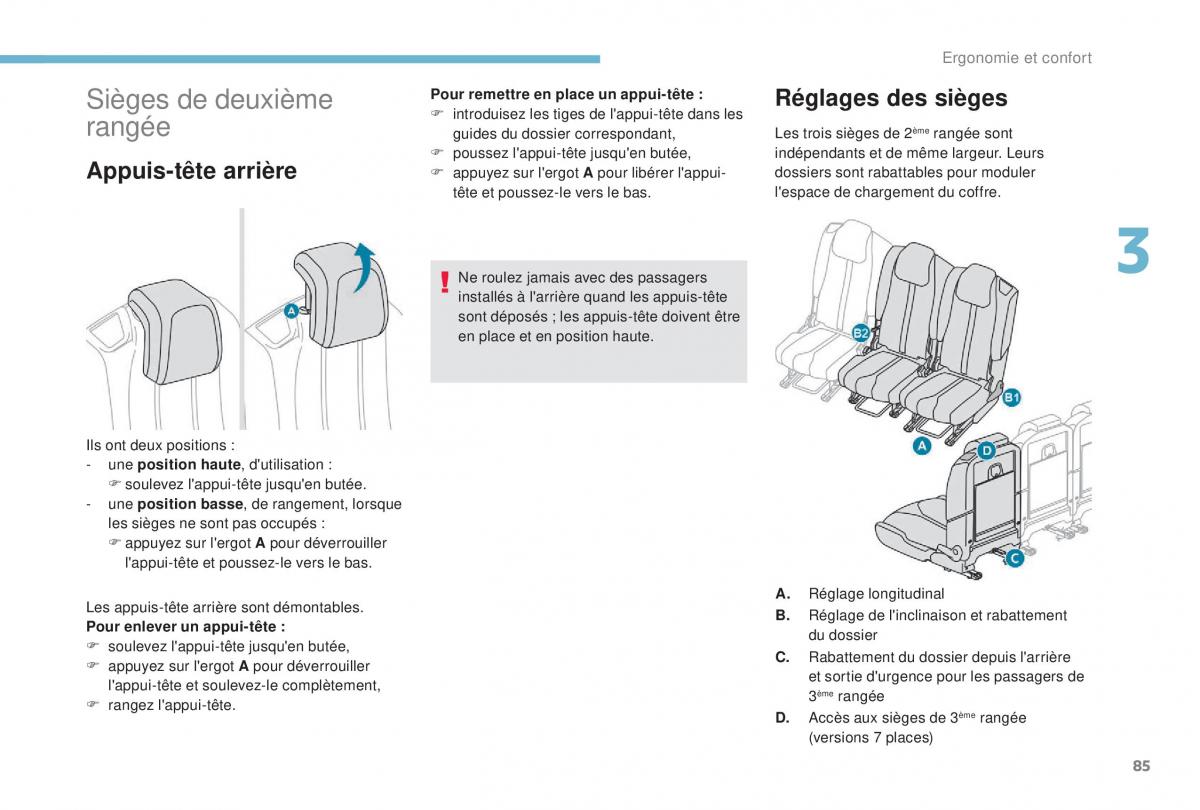 manual Peugeot 5008 FL manuel du proprietaire / page 87