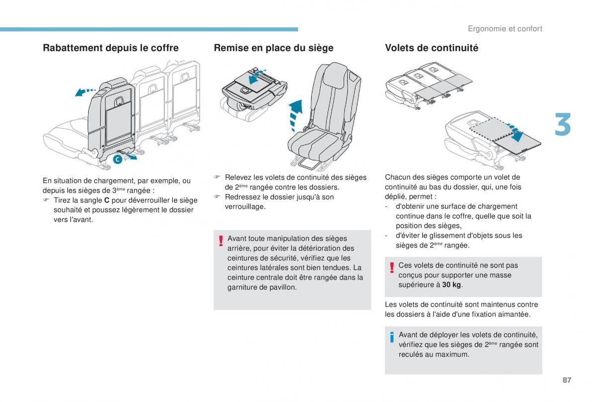 manual Peugeot 5008 FL manuel du proprietaire / page 89