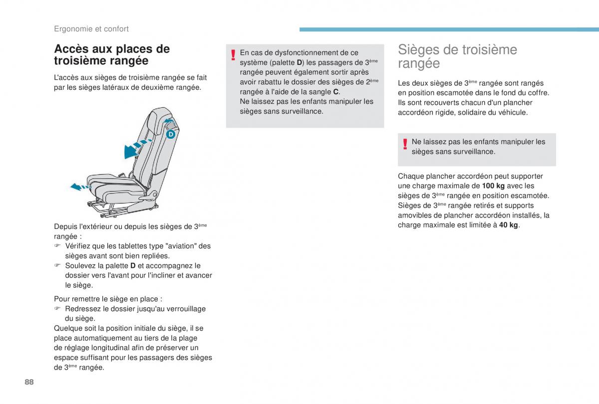 manual Peugeot 5008 FL manuel du proprietaire / page 90