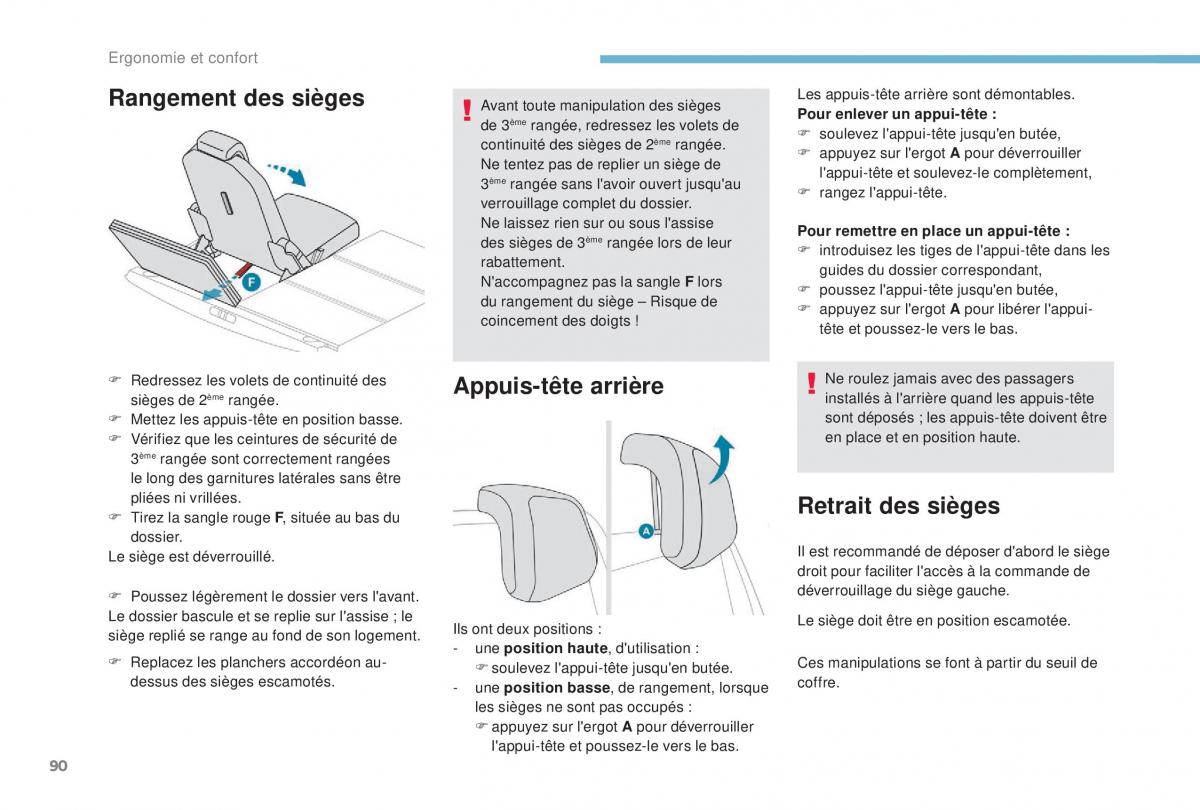 manual Peugeot 5008 FL manuel du proprietaire / page 92