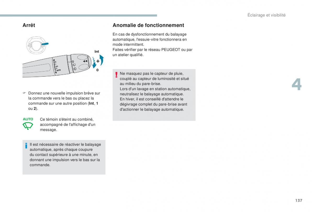 manual Peugeot 5008 FL manuel du proprietaire / page 139