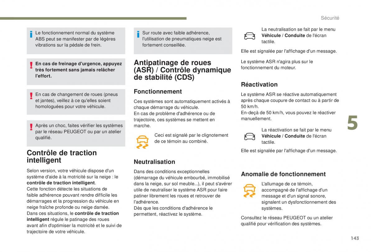 manual Peugeot 5008 FL manuel du proprietaire / page 145