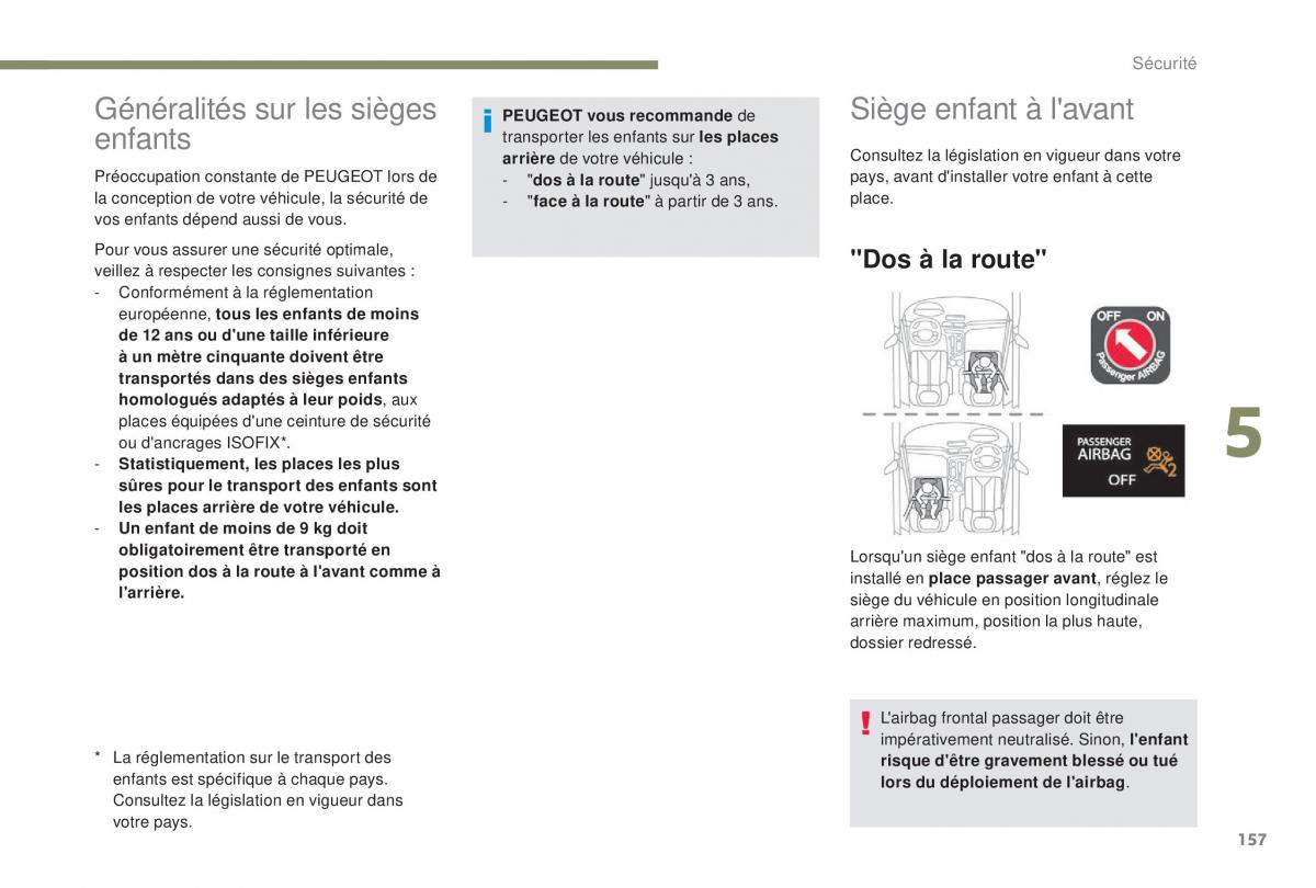 manual Peugeot 5008 FL manuel du proprietaire / page 159