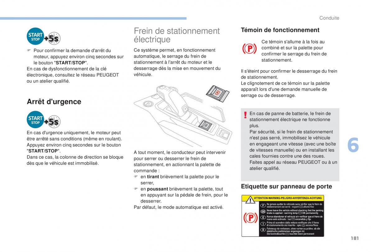 manual Peugeot 5008 FL manuel du proprietaire / page 183