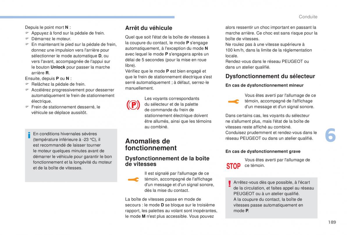 manual Peugeot 5008 FL manuel du proprietaire / page 191