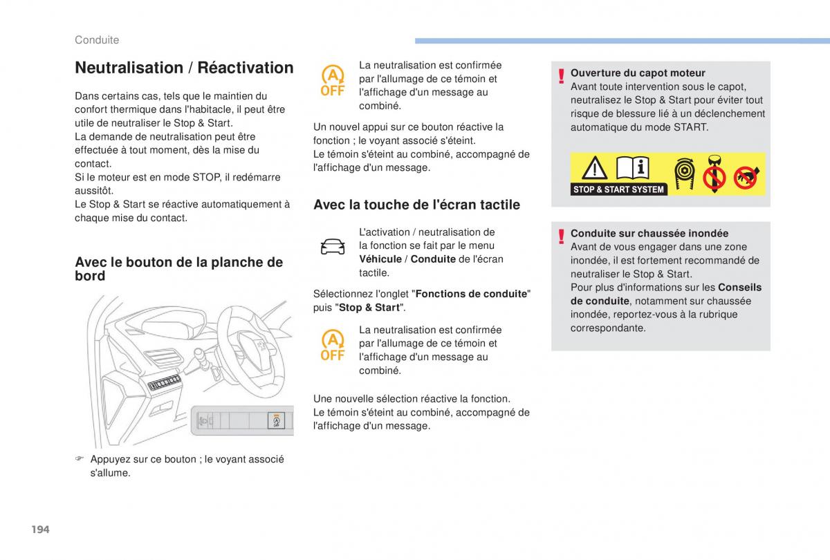 manual Peugeot 5008 FL manuel du proprietaire / page 196