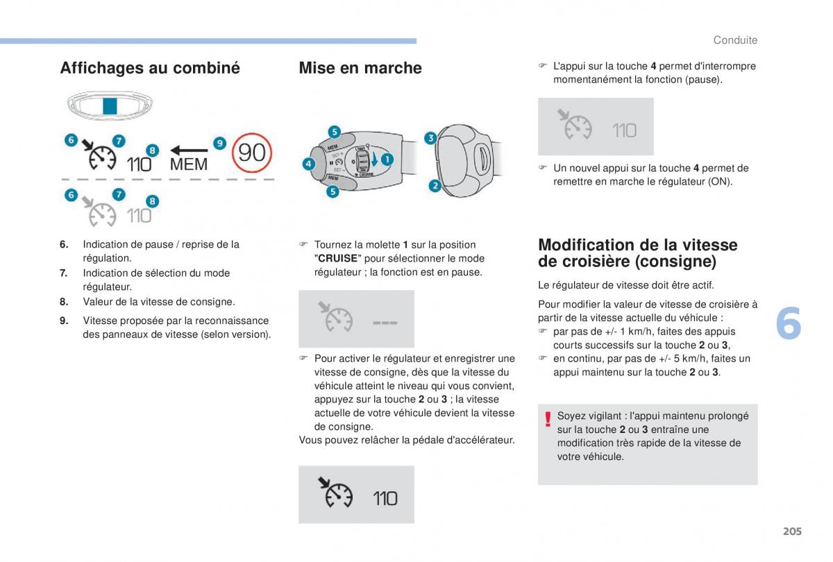 manual Peugeot 5008 FL manuel du proprietaire / page 207