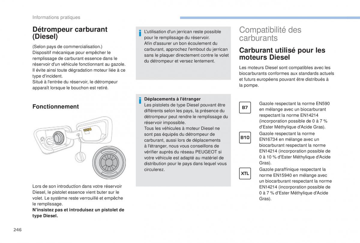 manual Peugeot 5008 FL manuel du proprietaire / page 248