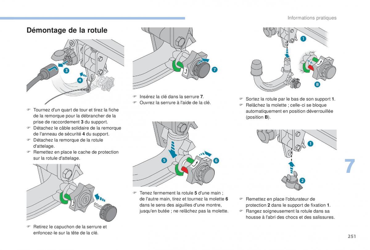 manual Peugeot 5008 FL manuel du proprietaire / page 253