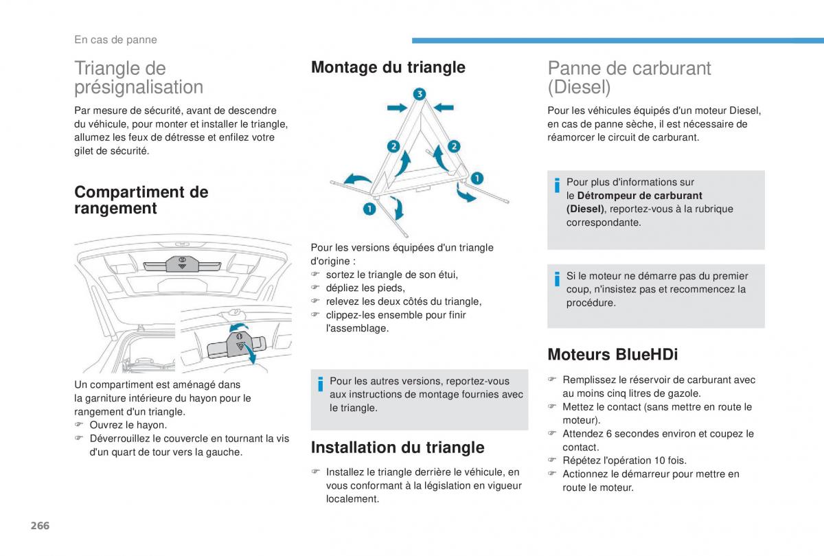 manual Peugeot 5008 FL manuel du proprietaire / page 268