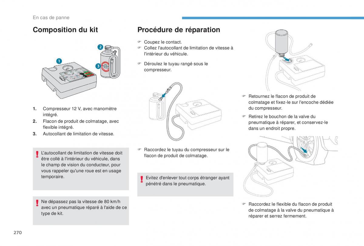 manual Peugeot 5008 FL manuel du proprietaire / page 272