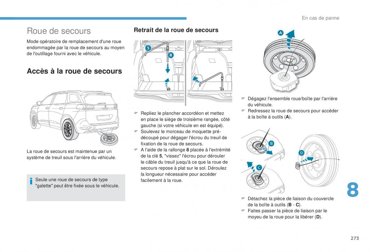 manual Peugeot 5008 FL manuel du proprietaire / page 275