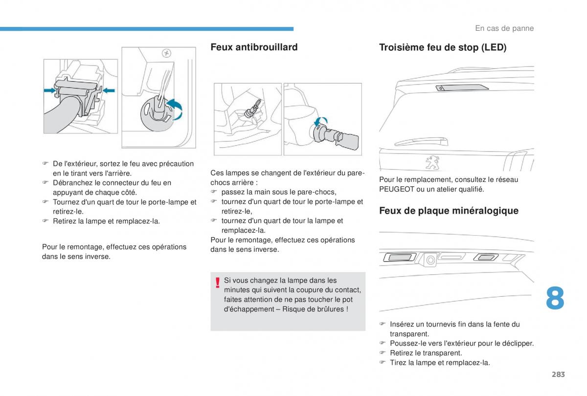 manual Peugeot 5008 FL manuel du proprietaire / page 285