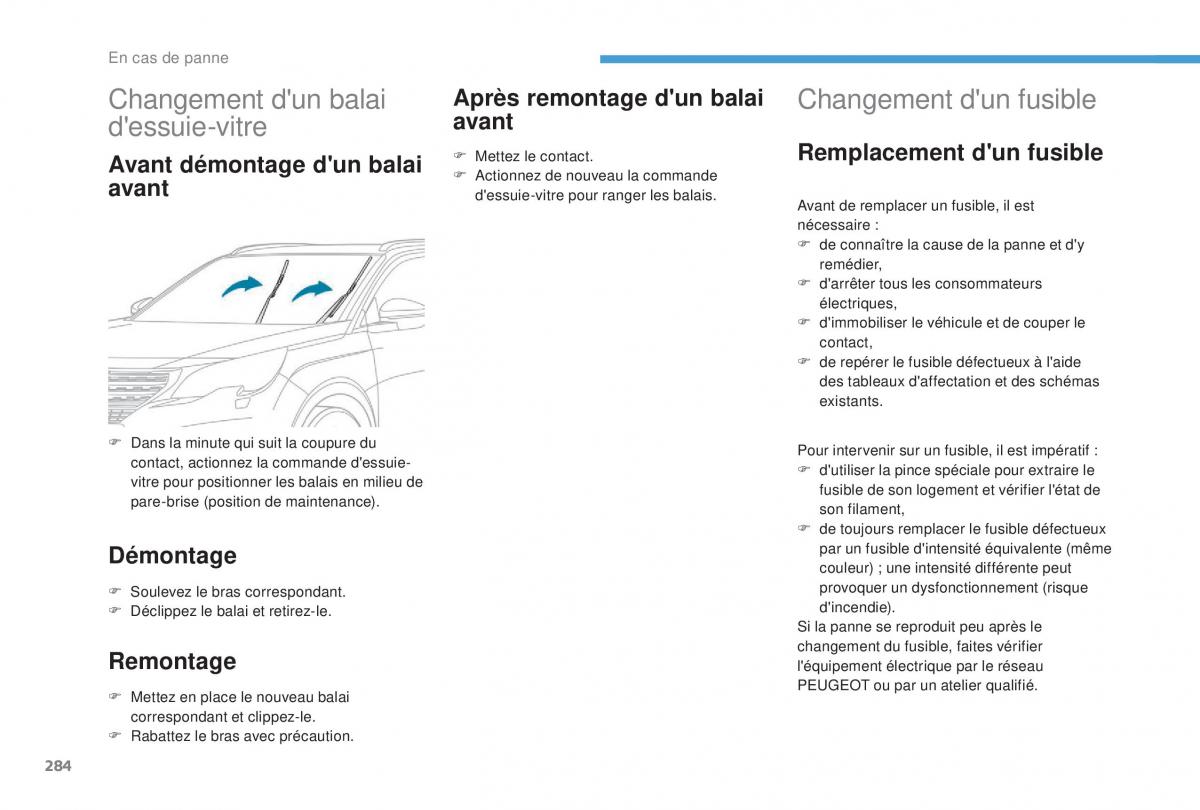 manual Peugeot 5008 FL manuel du proprietaire / page 286