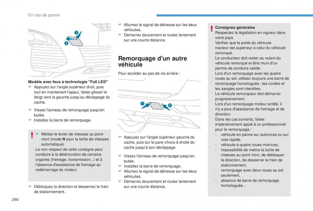 manual Peugeot 5008 FL manuel du proprietaire / page 292