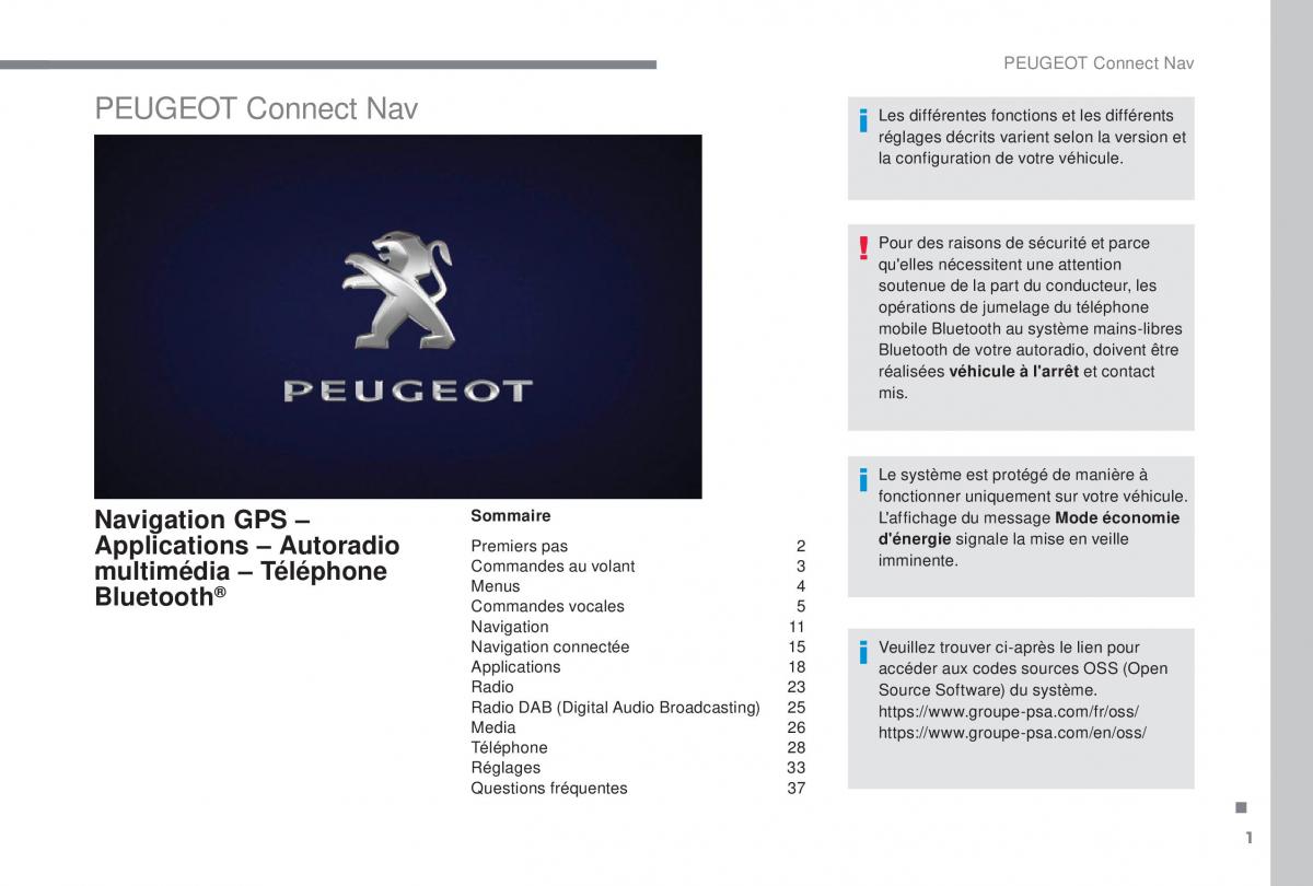 manual Peugeot 5008 FL manuel du proprietaire / page 299