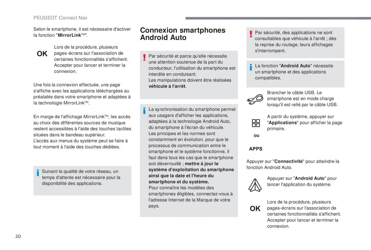 manual Peugeot 5008 FL manuel du proprietaire / page 318