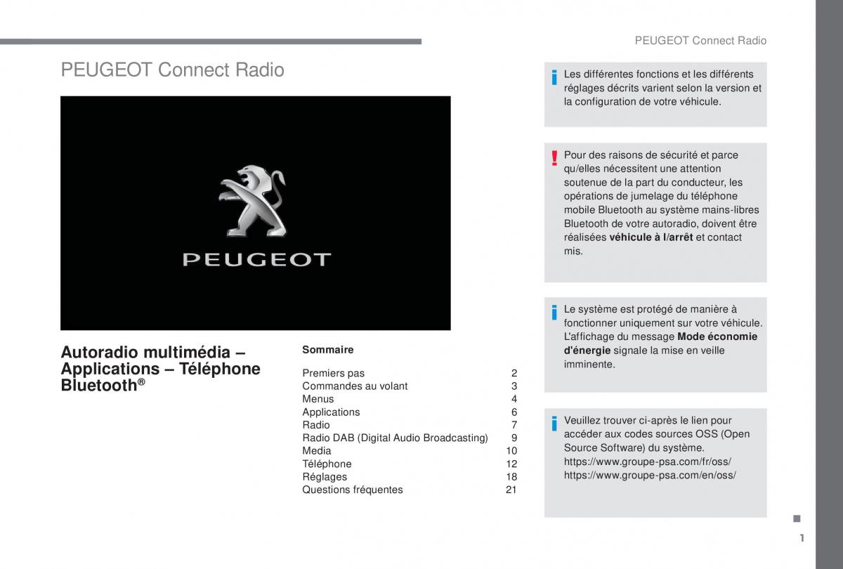 manual Peugeot 5008 FL manuel du proprietaire / page 345