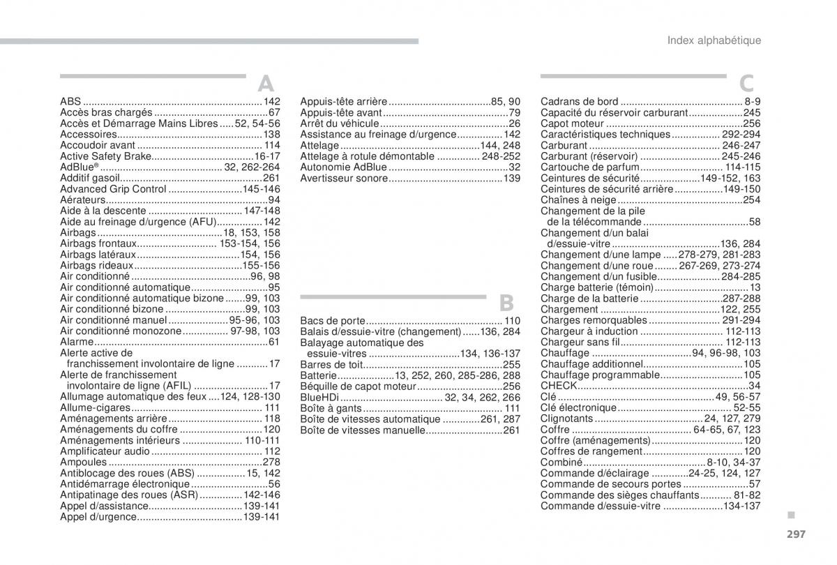 Peugeot 5008 FL manuel du proprietaire / page 395