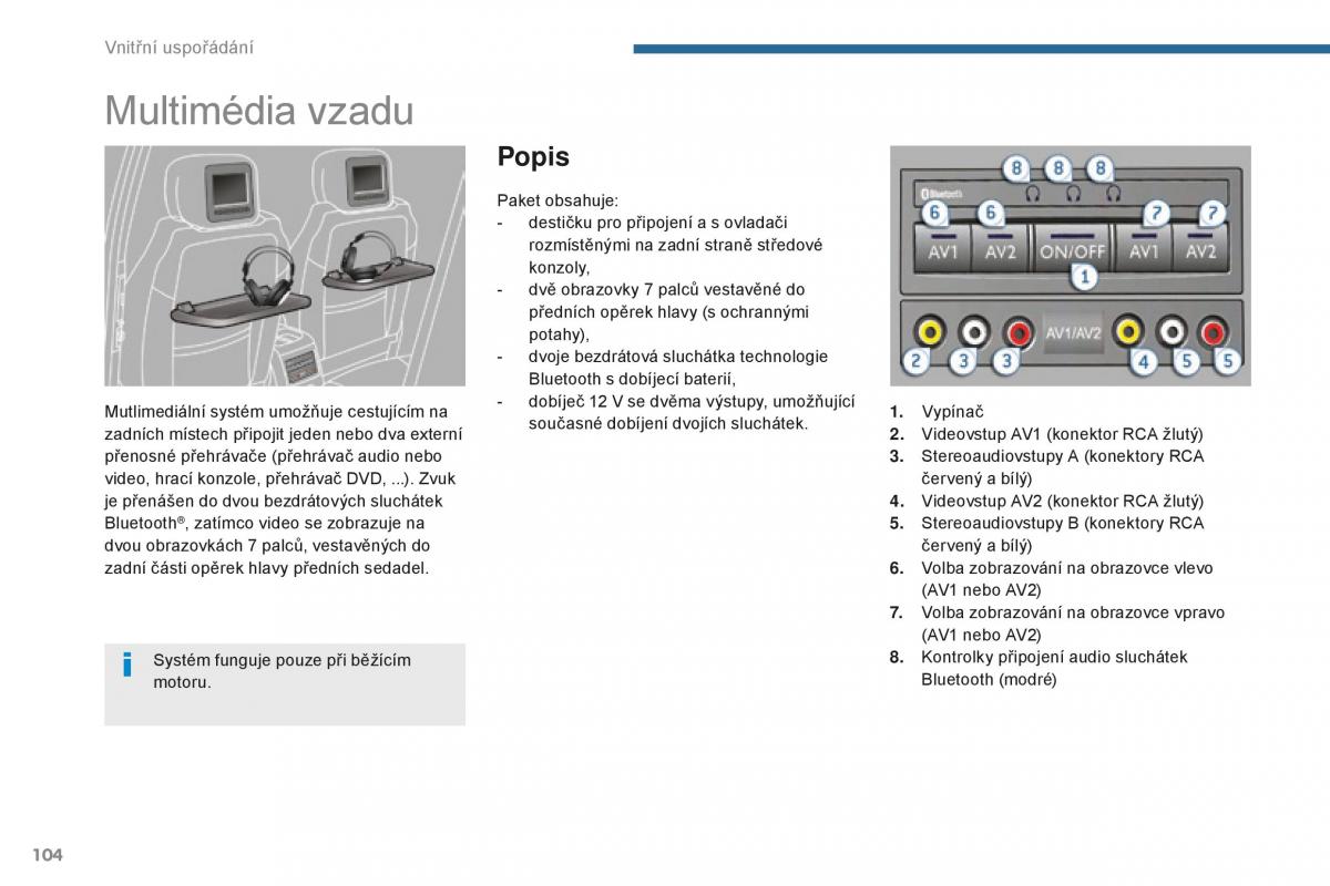 manual  Peugeot 5008 II 2 navod k obsludze / page 106