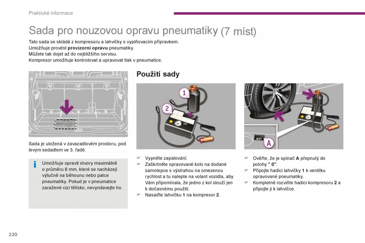 manual  Peugeot 5008 II 2 navod k obsludze / page 222