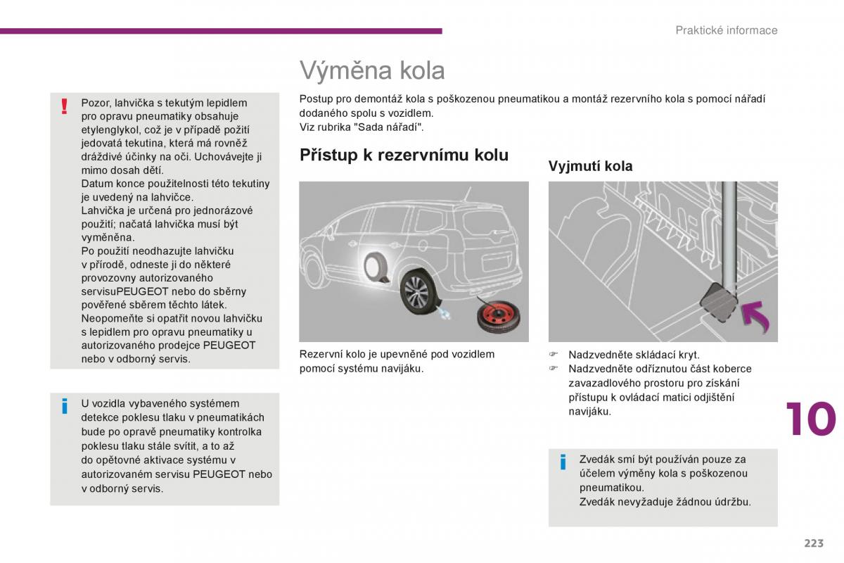 manual  Peugeot 5008 II 2 navod k obsludze / page 225