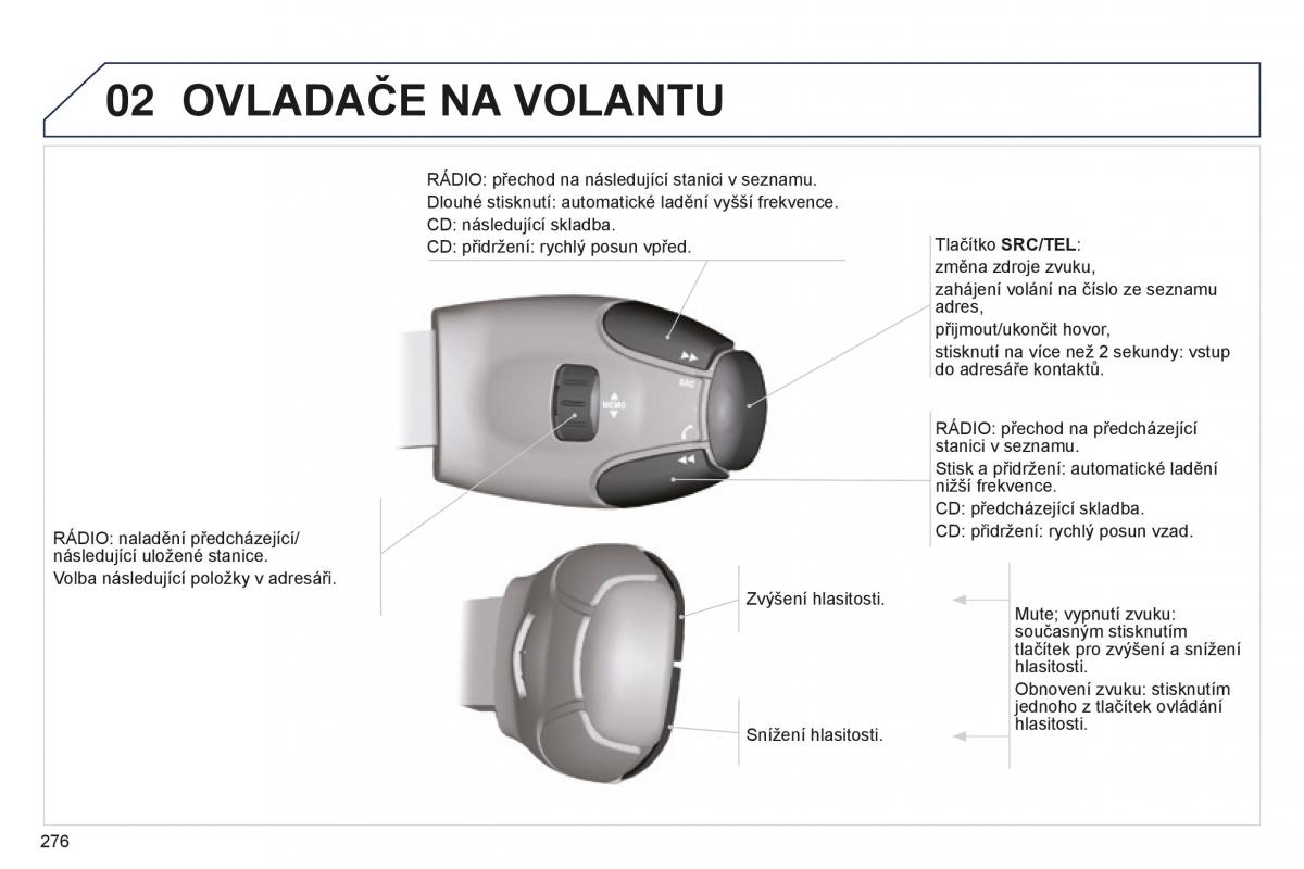 manual  Peugeot 5008 II 2 navod k obsludze / page 278