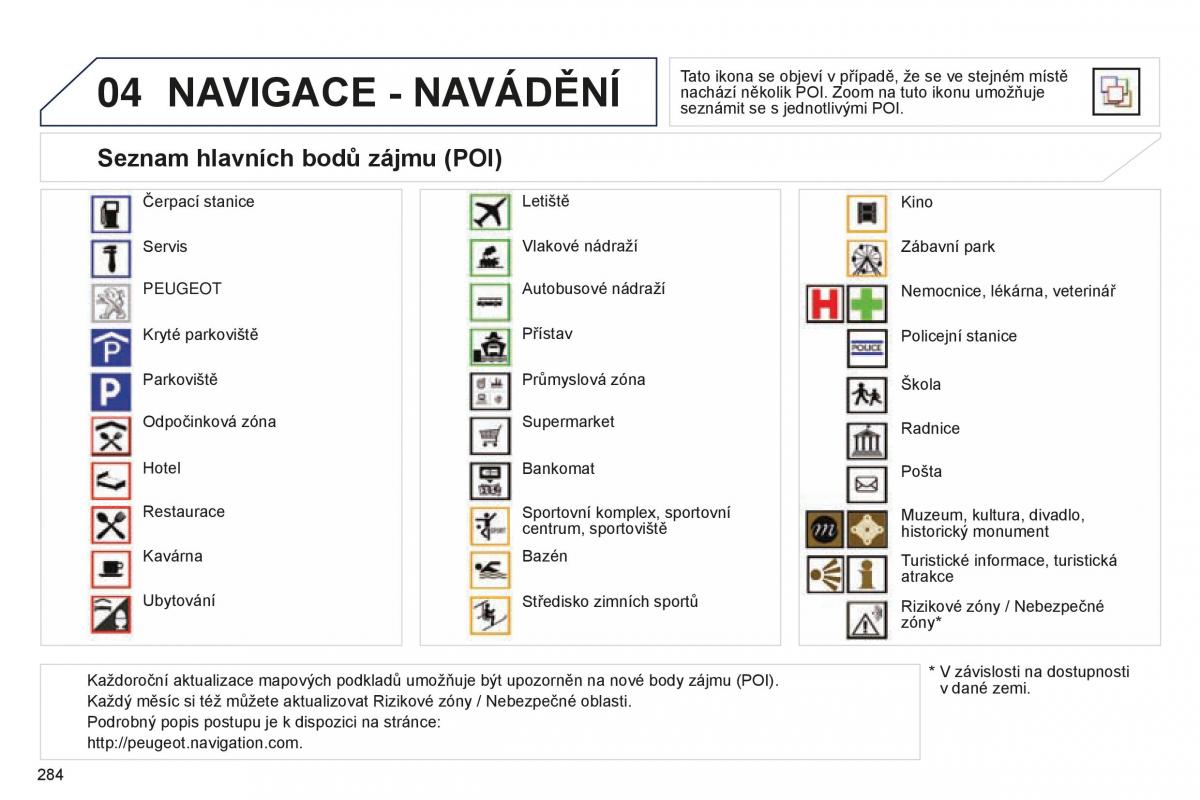 manual  Peugeot 5008 II 2 navod k obsludze / page 286