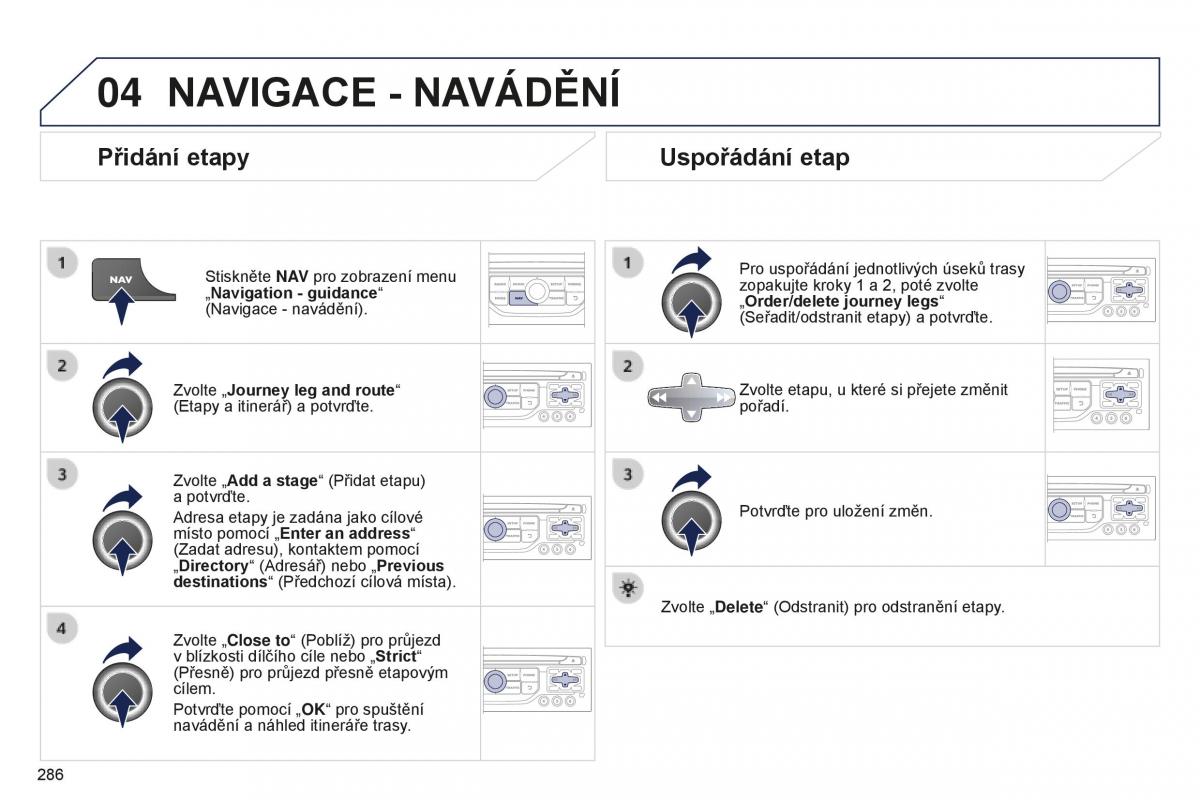 manual  Peugeot 5008 II 2 navod k obsludze / page 288