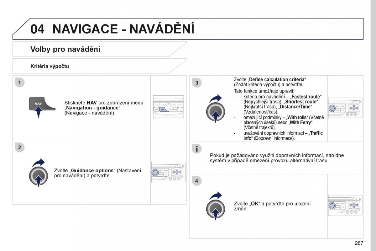 manual  Peugeot 5008 II 2 navod k obsludze / page 289