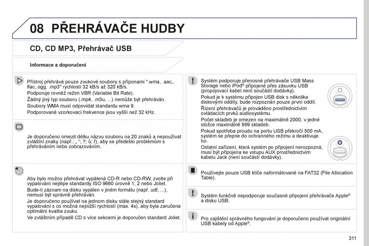 manual  Peugeot 5008 II 2 navod k obsludze / page 313