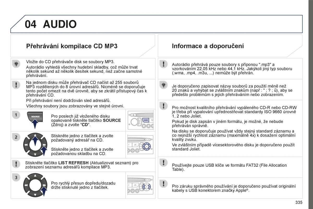 manual  Peugeot 5008 II 2 navod k obsludze / page 337