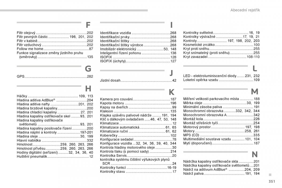 Peugeot 5008 II 2 navod k obsludze / page 353