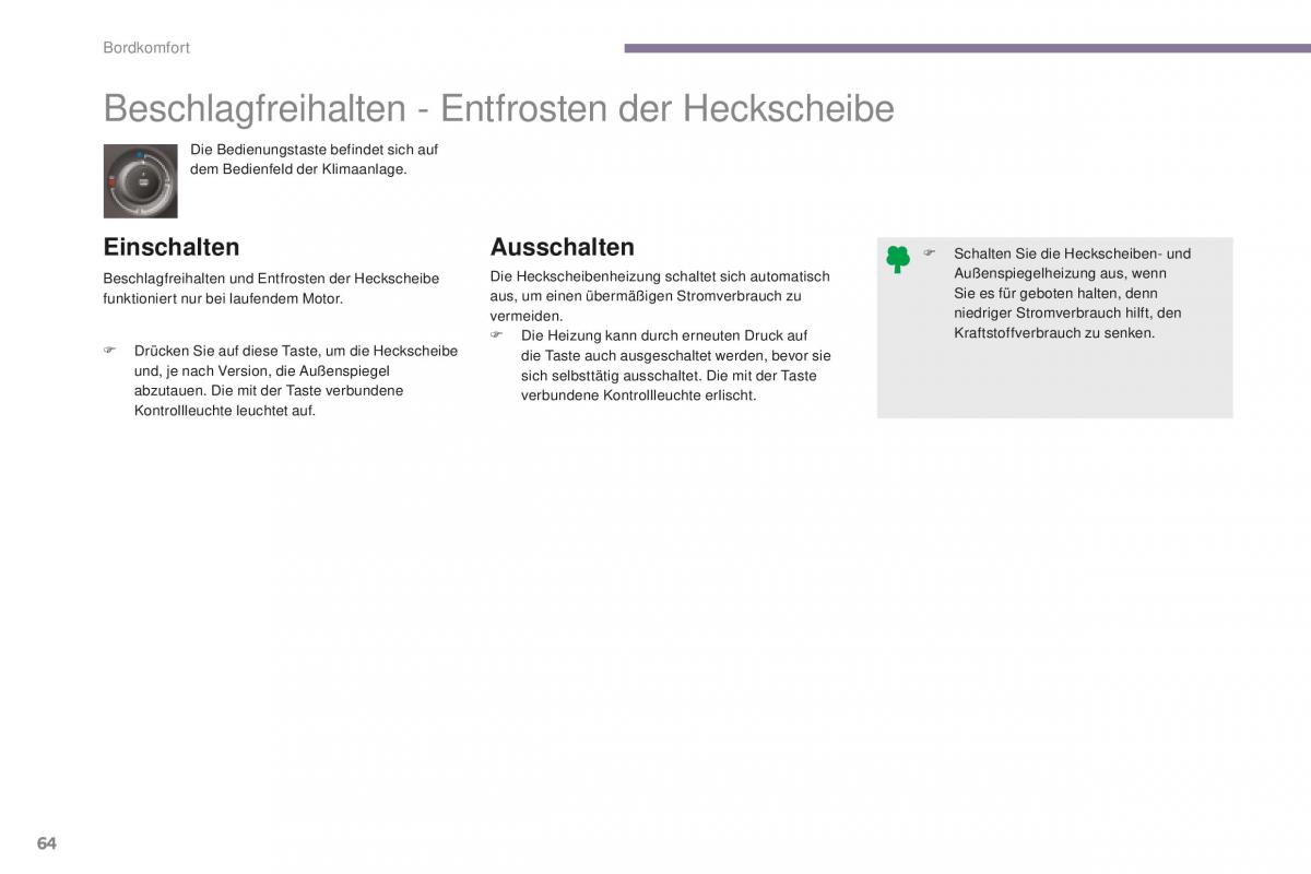 Peugeot 5008 II 2 Handbuch / page 66