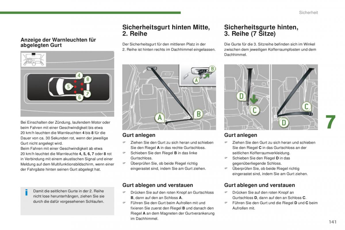 Peugeot 5008 II 2 Handbuch / page 143