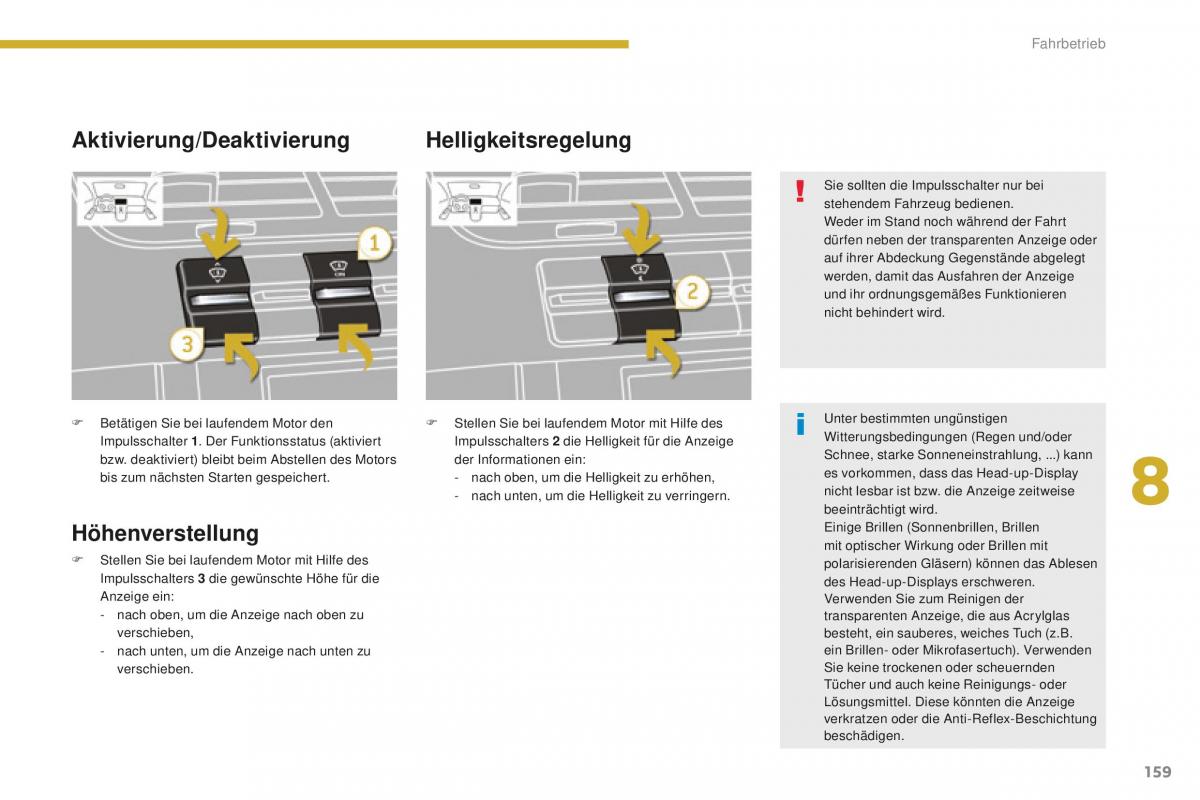 Peugeot 5008 II 2 Handbuch / page 161