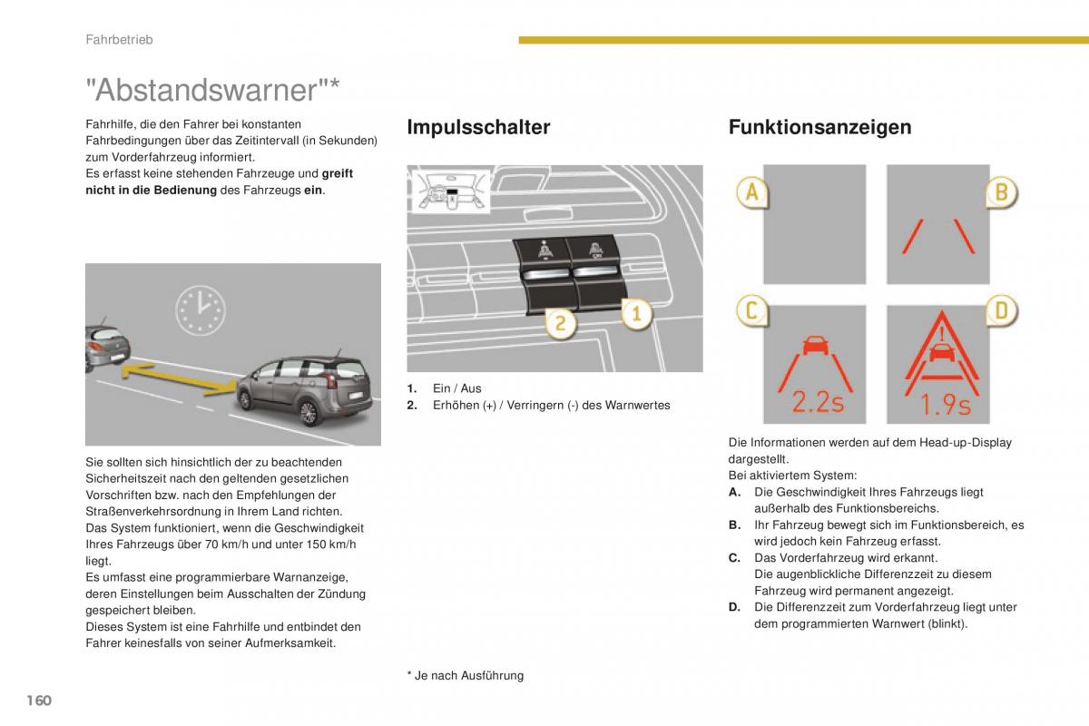 Peugeot 5008 II 2 Handbuch / page 162