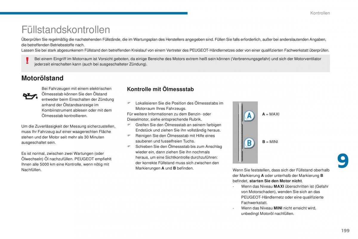 Peugeot 5008 II 2 Handbuch / page 201