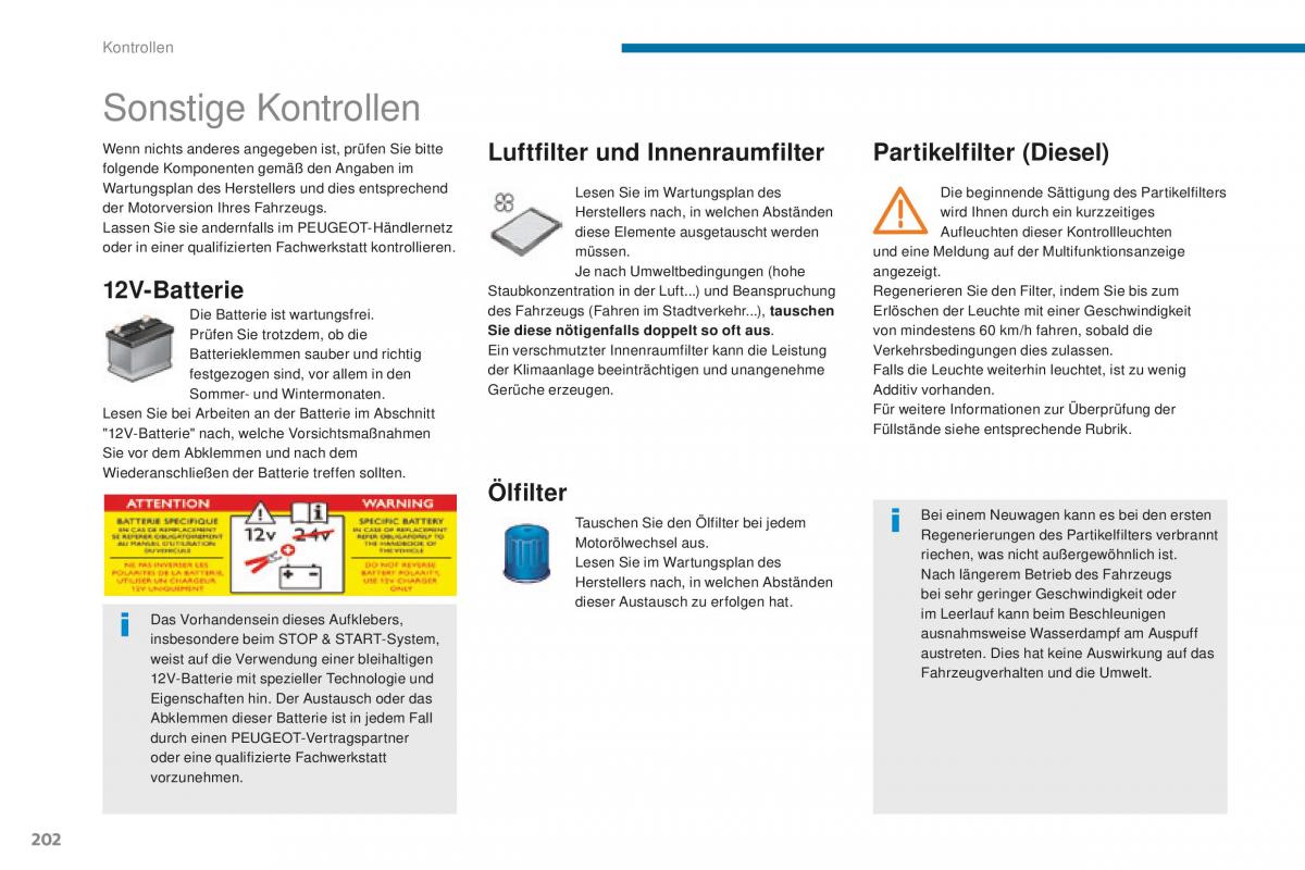 Peugeot 5008 II 2 Handbuch / page 204