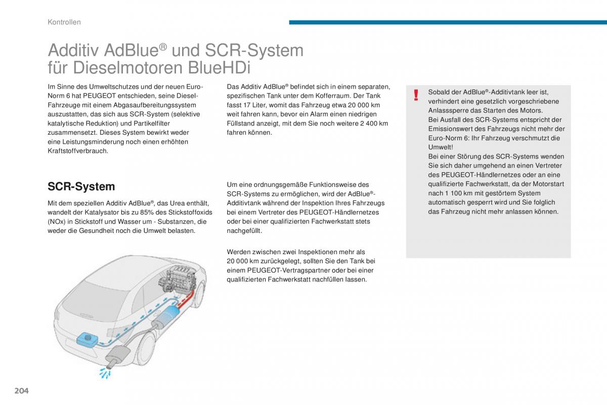 Peugeot 5008 II 2 Handbuch / page 206