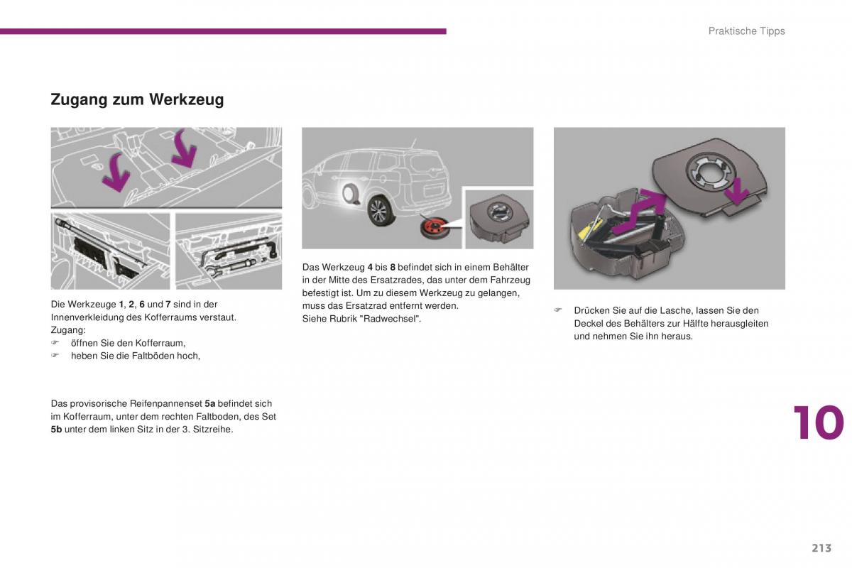 Peugeot 5008 II 2 Handbuch / page 215