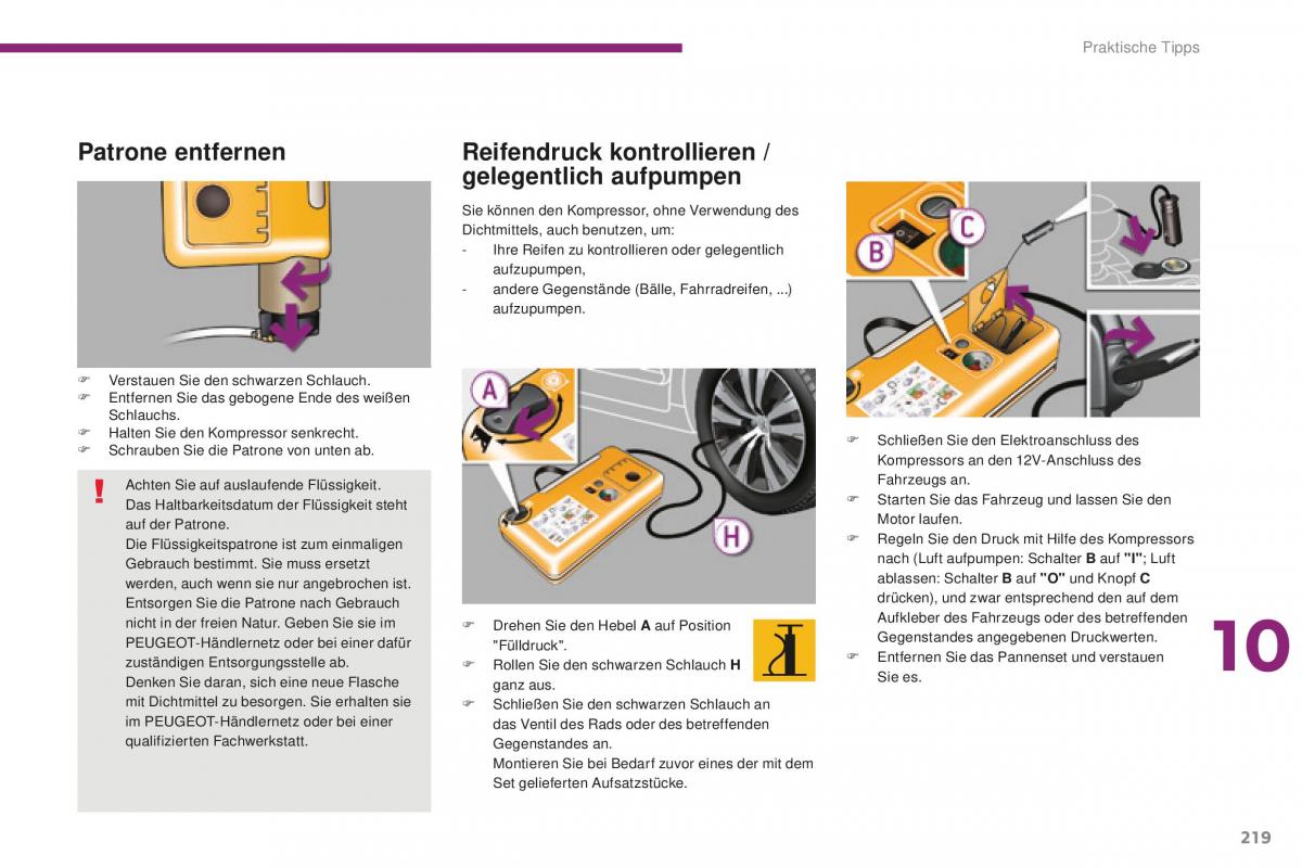 Peugeot 5008 II 2 Handbuch / page 221