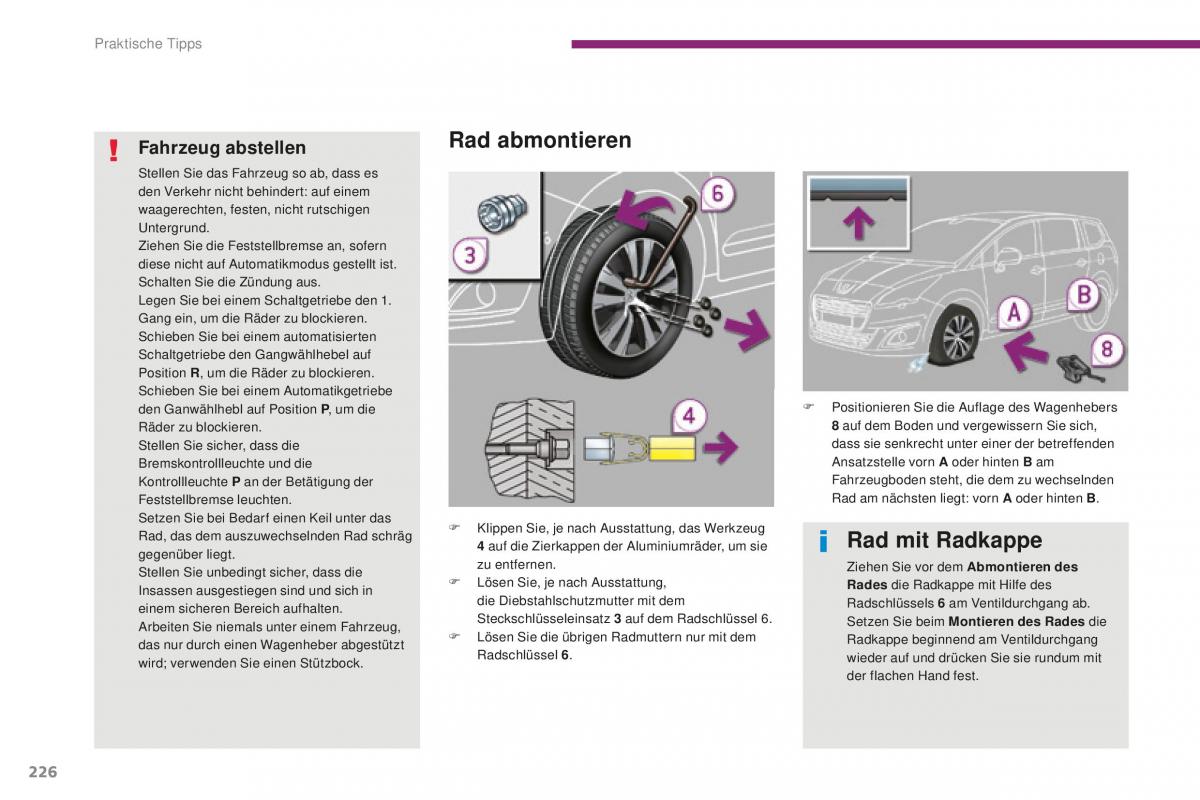 Peugeot 5008 II 2 Handbuch / page 228