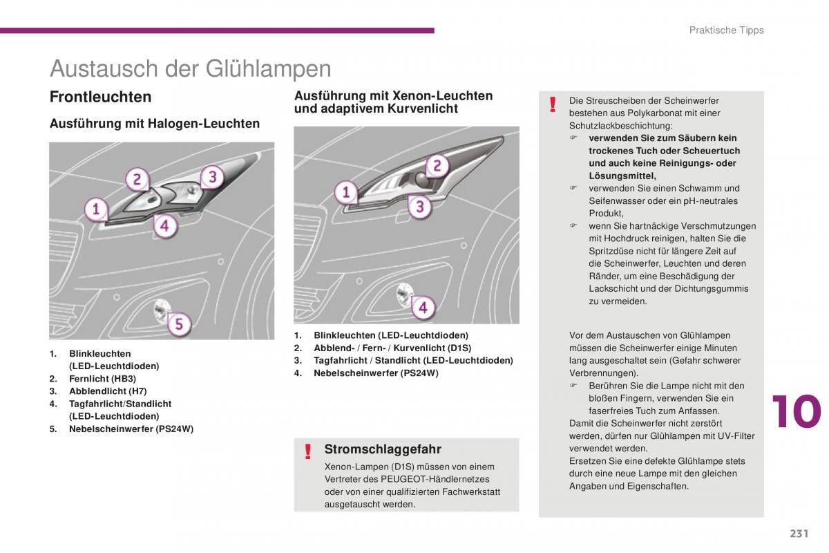 Peugeot 5008 II 2 Handbuch / page 233