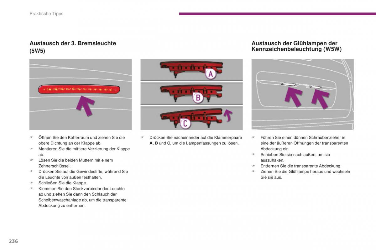 Peugeot 5008 II 2 Handbuch / page 238